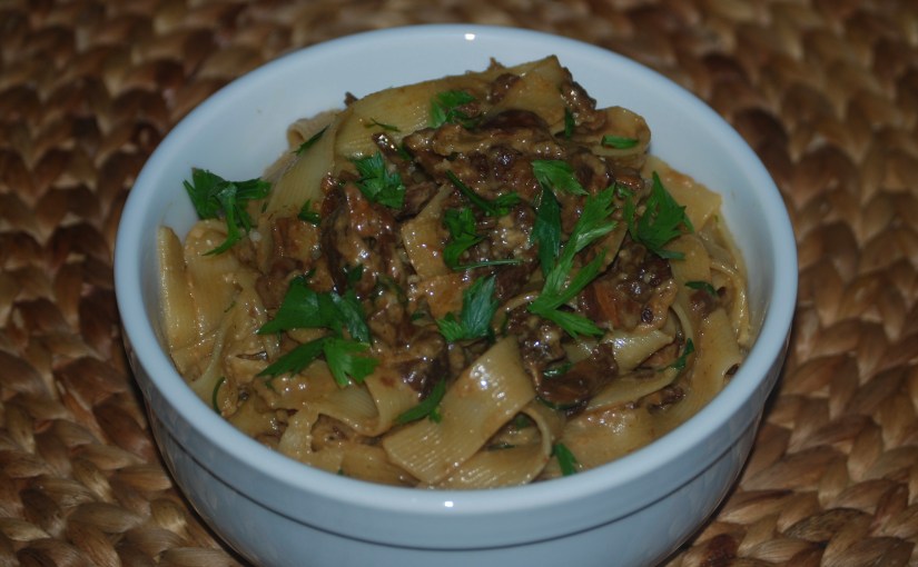 Fettuccini with Mushrooms, Marsala and&nbsp;Mascarpone