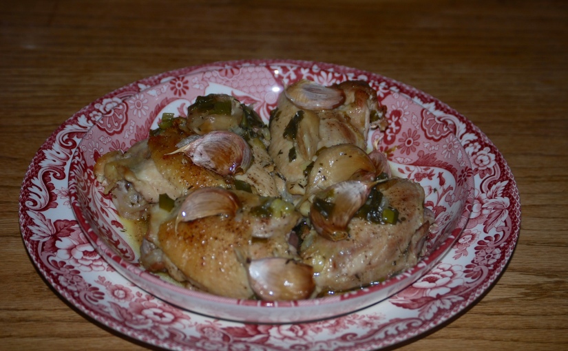 Chicken with Forty  Cloves of Garlic