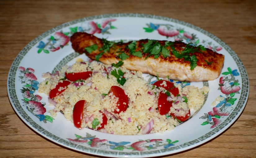 Lemony Salmon with Cherry Tomato&nbsp;Couscous