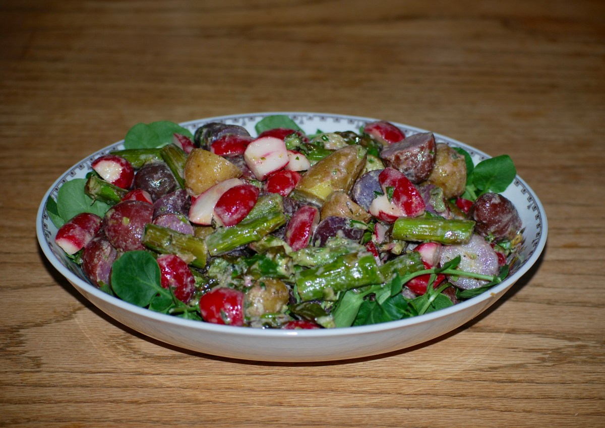 Asparagus, Radish and New Potato Salad Cooking with Nigella