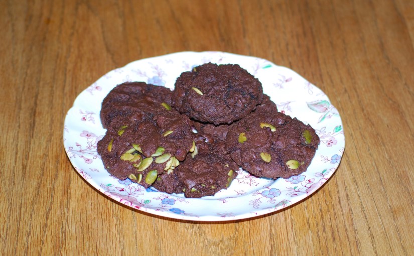 Double Chocolate and Pumpkin Seed&nbsp;Cookies